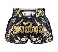 TUFF Retro Re Del Naga Muay Thai Pantaloni Da Combattimento Neri Trunks K1