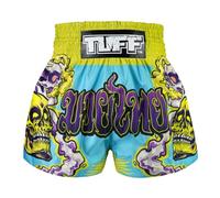 Tuff Sport Muay Thai Pantaloncini Boxe Stili Tradizionali Pantaloncini Allenamento MMA Kickboxing Abbigliamento, Tuf-ms682-ltb, M