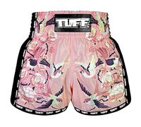 Tuff Sport Retro Muay Thai Pantaloncini Boxe Pantaloncini Classici Slim Cut MMA Kickboxing Allenamento Set Abbigliamento Allenamento, Tuf-msc123-pnk, S