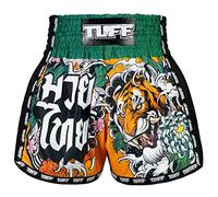 Tuff Sport Retro Muay Thai Pantaloncini Boxe Pantaloncini Classici Slim Cut MMA Kickboxing Allenamento Set Abbigliamento Allenamento, Tuf-msc105-ylw, XL