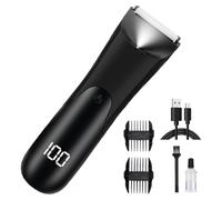 Tuffatore Capelli, Rasoio Barba Bagnato E Secco, Portatile Falciatrice Uomo Display Digitale LCD Gambe Orecchie Viso Naso Parti Intime