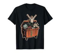 Tuffatore di Cassonetti Tramonto Retro Stile Vintage Maglietta