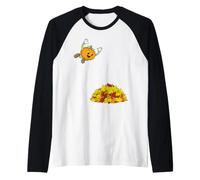 Tuffo Autunnale nella Zucca: Umorismo Autunnale Maglia con Maniche Raglan