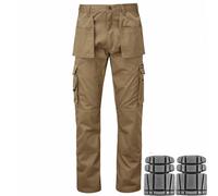 TuffStuff Pro Uomo Lavoro Difficile Pantaloni Premium Combat Cargo Ginocchio Pad