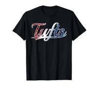 Tufts Medford MA Patriotic Red White Blue Design Maglietta