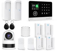 TUGARD Allarme Domestico Wireless WiFi/2G con Telecamera di Sorveglianza WiFi Interna 1080P, Sistema di Allarme Domestico con Allarme App Compatibile con Alexa e Google