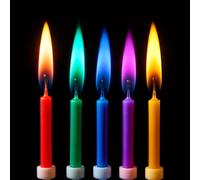 Tugba Aydan - Candele colorate per torta di compleanno, 24 pezzi, candele colorate incluse