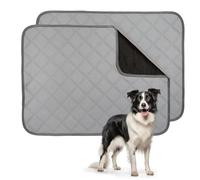 TUHDWJ Confezione da 2 tappetini lavabili per cuccioli, riutilizzabili, super assorbenti, impermeabili, ad asciugatura rapida, antiscivolo, riutilizzabili, per interni, esterni, auto e viaggi (45 x 60