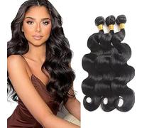 Tuheerst 1B Natural Black Bundles Human Hair Double Weft Body Wave capelli umani Extensions Unprocessed Brazilian Virgin Hair Capelli Umani 20 22 24 Zoll Total 3 Bundles Total 150g