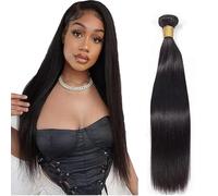 Tuheerst 24 Inch Straight Human Hair Bundles 1B Natural Black Capelli Veri Human Hair Extensions Unprocessed Ricci Tessitura Double Weft Remy Hair for Woman 100g/pc