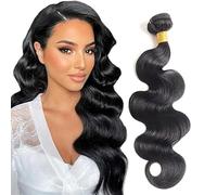 Tuheerst Body Wave Human Hair Bundles Natural Black Naturale Capelli Veri Ricci Tessitura Human Hair Extensions Single Bundle Double Weft Remy Hair for Woman 12 Inch