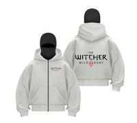 TUIAIFA Felpa con Cappuccio con Maschera for Witcher Felpa con Cappuccio da Viaggio Calda Resistente con Doppio Cappuccio con Cerniera Intera Felpa con Maschera facciale(C,XL)