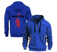 TUIAIFA Felpa con cappuccio da uomo for Linkin Park, felpa con cappuccio semplice, pullover con cappuccio e bottoni, camicia con tasca a marsupio(F,M)