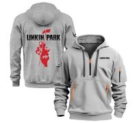 TUIAIFA Felpa con cappuccio da uomo for Linkin Park, felpa con cappuccio semplice, pullover con cappuccio e bottoni, camicia con tasca a marsupio(A,3XL)
