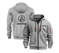 TUIAIFA Felpa unisex in pile for Linkin Park, da uomo e da donna, con cappuccio e cerniera, autunnali, con cappuccio a maniche lunghe, con logo, calda e spessa.(H,L)