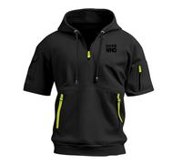 TUIAIFA Felpe con Cappuccio da Uomo Camicie a Maniche Corte for Doctor Who Felpa con Cappuccio da Palestra T-Shirt da Uomo con Zip a Un Quarto T-Shirt for Allenamento Muscolare(A,XL)