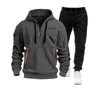 TUIAIFA Set da 2 Pezzi da Uomo con Cappuccio e Pantaloni for The Witcher, Felpa con Cerniera Completa, Giacche, Tuta da Ginnastica(E,3XL)