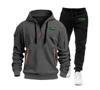 TUIAIFA Tuta da Uomo FENDT composta da 2 Pezzi, Felpa con Cappuccio, Pantaloni da Jogging, Tuta da Corsa con Stampa di Lettere e Tute con Tasca(H,2XL)