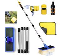 TUIBEIDAMAI Spazzola Lavaggio Auto,idrospazzola per Auto,Spazzola per Lavaggio Auto con connettore dell'Acqua,idrospazzola con Manico telescopico 168cm,per Caravan, Auto, Camion, Autobus, furgoni