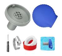 TUIBEIDAMAI Ugello di ritiro per piscina, ugello di scarico per piscina, diametro 32 mm, con accessorio di collegamento per piscina, bocchetta di flusso per Intex Bestway Pool Ugello di scarico