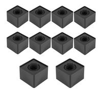 Tuidzljd 10PZ Microfono MarkFlag Mic Station-Cube Square Interview Box Stand Flags Shaped Holder Reporter Injection,Black