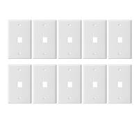 Tuidzljd Copertura per Presa Ethernet Singola Gang RJ45, Pannello A Muro per Jack RJ45 e Inserti Modulari, Copertura per Presa Ethernet per Ufficio, 10 Pezzi.