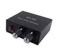Tuidzljd Distributore Audio 1 Pezzo Mixer Audio Stereo 1 Ingresso 2 Uscite Mixer Audio per Amplificatore di Potenza Audio