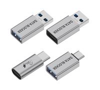 Tuidzljd L'Adattatore di Schermatura Dati da USB A Type-C Blocca L'Accesso Ai Dati e Protegge La Privacy. Adattatore di Sicurezza con Blocco Dati USB.