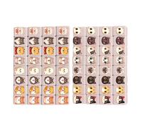 Tuiles Mahjong - Mini ensemble en mélamine 24 mm | Jouet Mah Jongg classique | Jeu de société léger et portable | Jeu de société familial pour hommes, femmes, filles, adolescents, épouse, mari, fils,