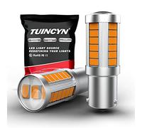 TUINCYN BAU15S PY21W Ampoule LED Jaune Clignotant Ampoule 8000K 5630 33SMD 1156 7507 12496 5009 7507AST Feu de recul, Feu de recul, Feu de position, CC 12V (Lot de 2)