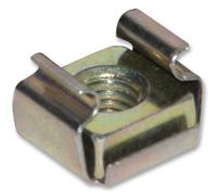 TUK - Set di dadi a gabbia, viti e rondelle M6 neri - Confezione da 50 ciascuno