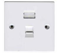 TUK - Piastra frontale a presa singola Cat6 RJ45