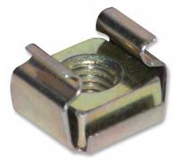 TUK - Set di dadi a gabbia, viti e rondelle M6 neri - Confezione da 50 ciascuno