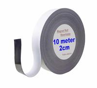 TUKA 10m x 20mm x 1mm Nastro Magnetico per Etichettare, Riscrivibile Ritagliabile Cancellabile Banda Magnetica Segni di Identificazione, per Lavagna Bianca, Frigorifero, Mensole. Bianco TKD9046-2cm