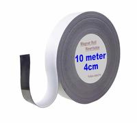 TUKA 10m x 40mm x 1mm Nastro Magnetico per Etichettare, Riscrivibile Ritagliabile Cancellabile Banda Magnetica Segni di Identificazione, per Lavagna Bianca, Frigorifero, Mensole. Bianco TKD9046-4cm