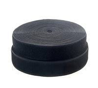 TUKA 25mx50mm Nastro Gancio e Anello da cucire, non adesivo Hook & Loop striscia, Cucire On Magico Strisce Ideale per abiti | 25m Gancio e 25m anello nastro, larghezza 50mm, Nero, TKB5030 Black