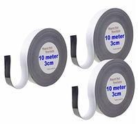 TUKA 30m x 30mm x 1mm Nastro Magnetico per Etichettare, Riscrivibile Ritagliabile Cancellabile Banda Magnetica Segni di Identificazione, per Lavagna Bianca Frigorifero Mensole. 3x10m Bianco TKD9046