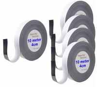 TUKA 50m x 40mm x 1mm Nastro Magnetico per Etichettare, Riscrivibile Ritagliabile Cancellabile Banda Magnetica Segni di Identificazione, per Lavagna Bianca Frigorifero Mensole. 5x10m Bianco TKD9046