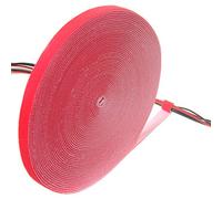 TUKA Fascetta Cavi 10M x 15mm, Riutilizzabile, adesivo Organizzatore Gestione fermacavi, due lati Gancio e Anello, Fascette Cablaggio fermacavo per Laptop, PC, TV, ecc. Rosso, TKB5013 red