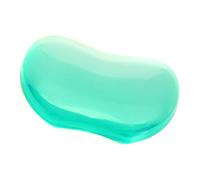 TUKA grandi Poggiapolsi Crystals Gel Ergonomico, 13cm x 8cm, Cuscino per il polso, in silicone morbido trasparente, Non Affaticare il Polso, Cristalli gel Pad resto di polso, verde, TKC5111 green