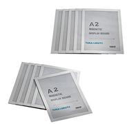 TUKA-i-AKUT 10x A2 Cornice Magnetica per Espositore, Autoadesiva Cornice per Display su Superfici Lisce Solide, Buste per Documenti Poster Cartelli Avvisi, Confezione da 10, Argento TKD8400-A2-10x