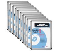 TUKA-i-AKUT 10X A4 Cornice a Scatto in Alluminio Profilo 25 mm, Pieghevoli Cornice a Clip per Poster Foto Display Pubblicitari, con Angoli Arrotondati, Color Argento TKD8421-A4-10X
