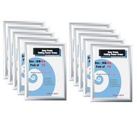 TUKA-i-AKUT 10X A4 Cornice a Scatto in Alluminio Profilo 25 mm, Pieghevoli Cornice a Clip per Poster Foto Display Pubblicitari, Pannello Protezione, Materiale Fissaggio, Color Argento TKD8420-A4-10X