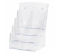 TUKA-i-AKUT 16pz Portabrochure 8 Scomparti Formato A4 1/3 | DL | A6, Supporto per Depliant da Tavolo o da Parete, Portariviste Espositori per Menu Cataloghi Brochure, Acrilico Trasparente, TKD8633