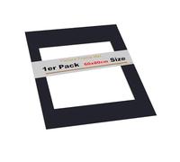 TUKA-i-AKUT 1x Passe-partout da 60x80 cm (per Foto da 40x60 cm), Senza Acidi e Resistente All'invecchiamento, Passepartout per Inquadrare Foto, Poster, Stampe d'Arte, ECC. Nero, TKD9100-60x80-1x