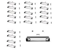 TUKA-i-AKUT 20 Pcs Clipboard Clips con Rivetti da Montare, con Impugnatura in Gomma e Foro per Appendere, Piatto Morsetto Metallici per Portablocco Appunti Porta Note, TKD8500