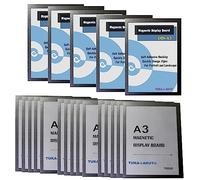 TUKA-i-AKUT 20x A3 Cornice Magnetica per Espositore, Autoadesiva Cornice per Display su Superfici Lisce Solide, Buste per Documenti Poster Cartelli Avvisi, Confezione da 20, Nero TKD8400-A3-20x