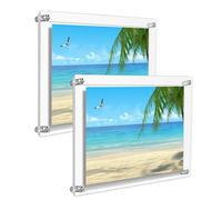 TUKA-i-AKUT 2X Acrilico Cornice Display da Parete per A5 Formato, Trasparente Targa da Ufficio Doppio Pannello, Cornice a Parete per Documenti Foto Certificati Volantini Poster, TKD9402-A5-2X