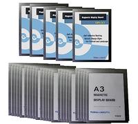 TUKA-i-AKUT 30x A3 Cornice Magnetica per Espositore, Autoadesiva Cornice per Display su Superfici Lisce Solide, Buste per Documenti Poster Cartelli Avvisi, Confezione da 30, Nero TKD8400-A3-30x