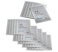 TUKA-i-AKUT 30x A3 Cornice Magnetica per Espositore, Autoadesiva Cornice per Display su Superfici Lisce Solide, Buste per Documenti Poster Cartelli Avvisi, Confezione da 30, Argento TKD8400-A3-30x